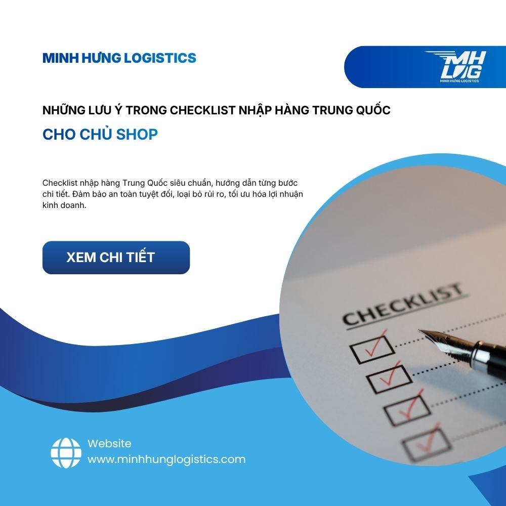 Những lưu ý trong checklist nhập hàng Trung Quốc cho chủ shop